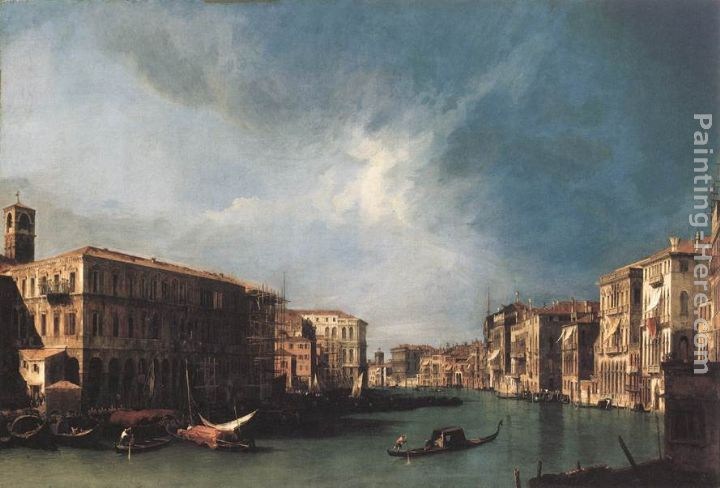 Canaletto The Grand Canal from Rialto toward the North